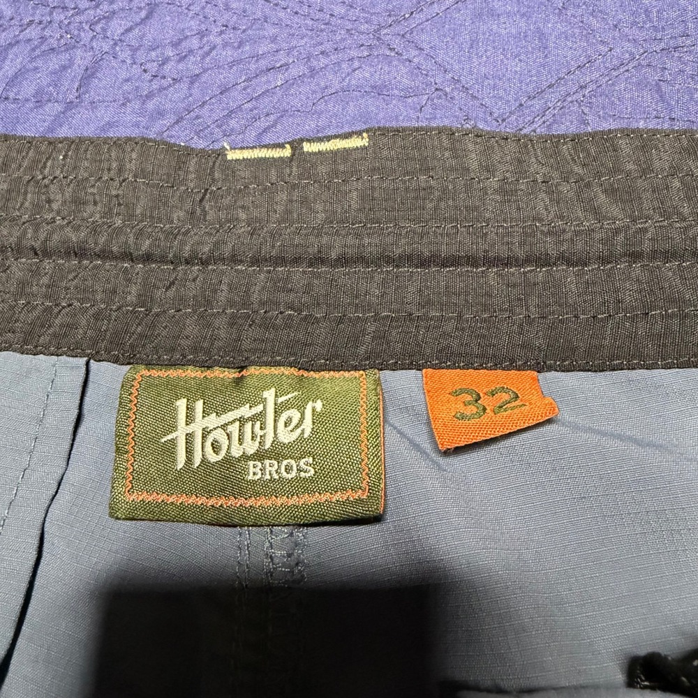 Howler Bros Horizon Hybrid Shorts Men 32 Blue Grey Ripstop Fishing Quick Dry 8in - Picture 4 of 7
